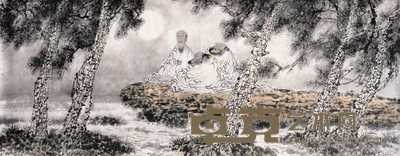 任惠中 2003年作 松月清风 镜心 145×365cm